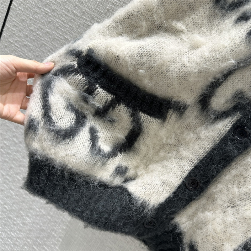 Gvc*1 gg black mohair cardigan jacket