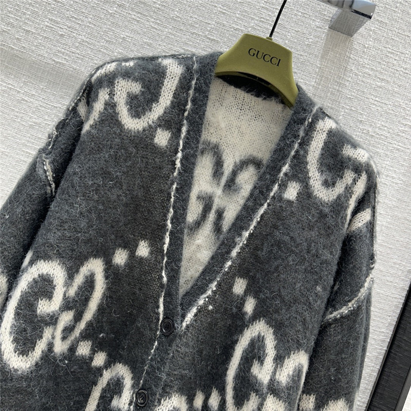Gvc*1 gg black mohair cardigan jacket