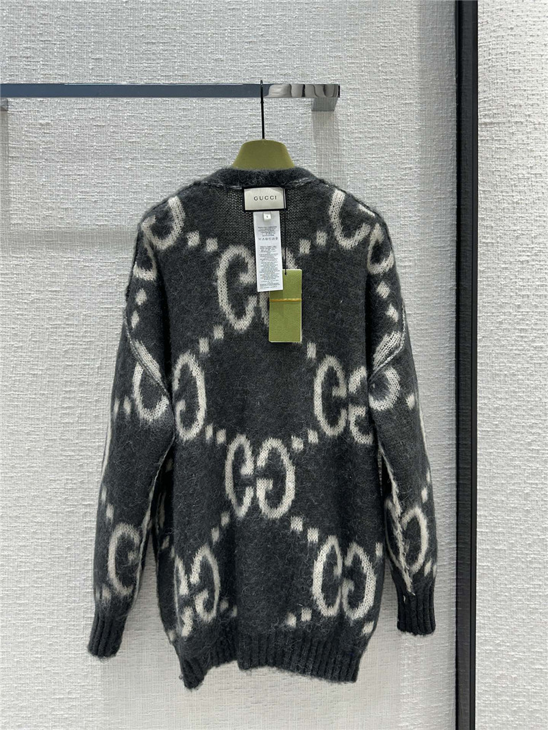 Gvc*1 gg black mohair cardigan jacket