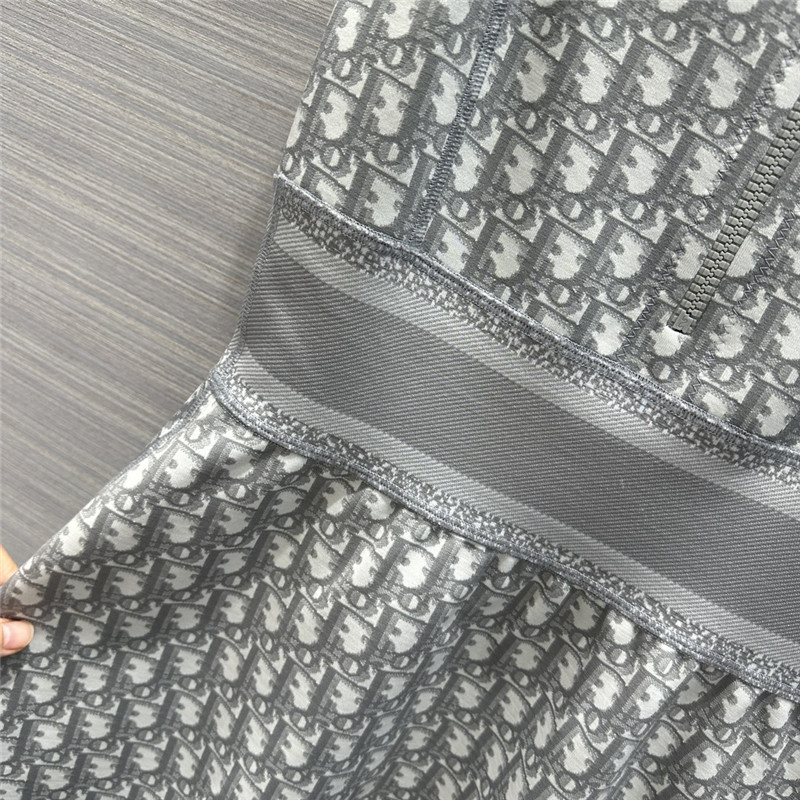 D10r grey sleeveless logo print dress
