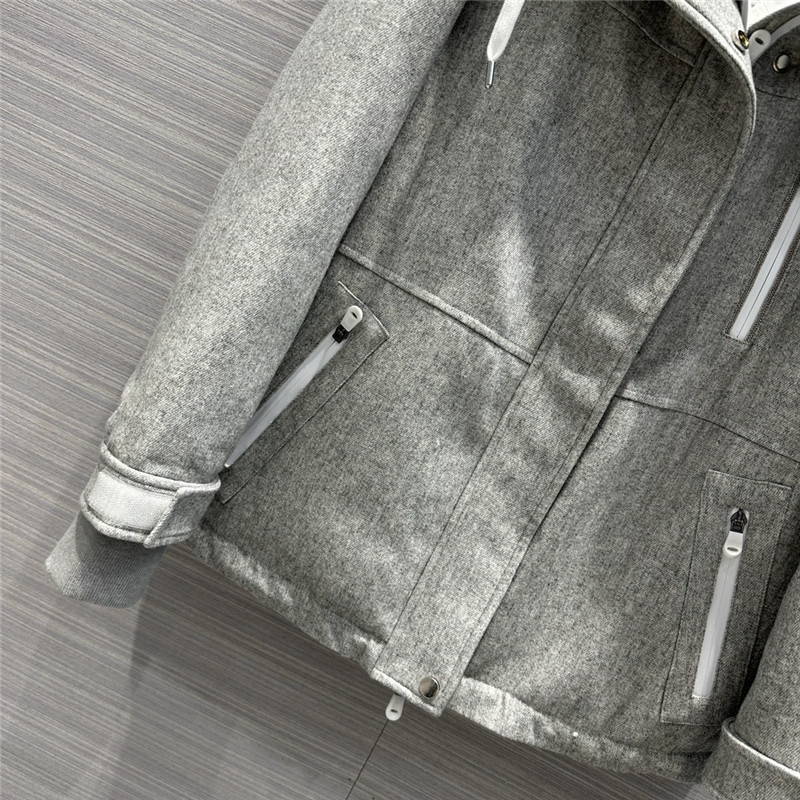 BC Light Gray Wool Down Jacket