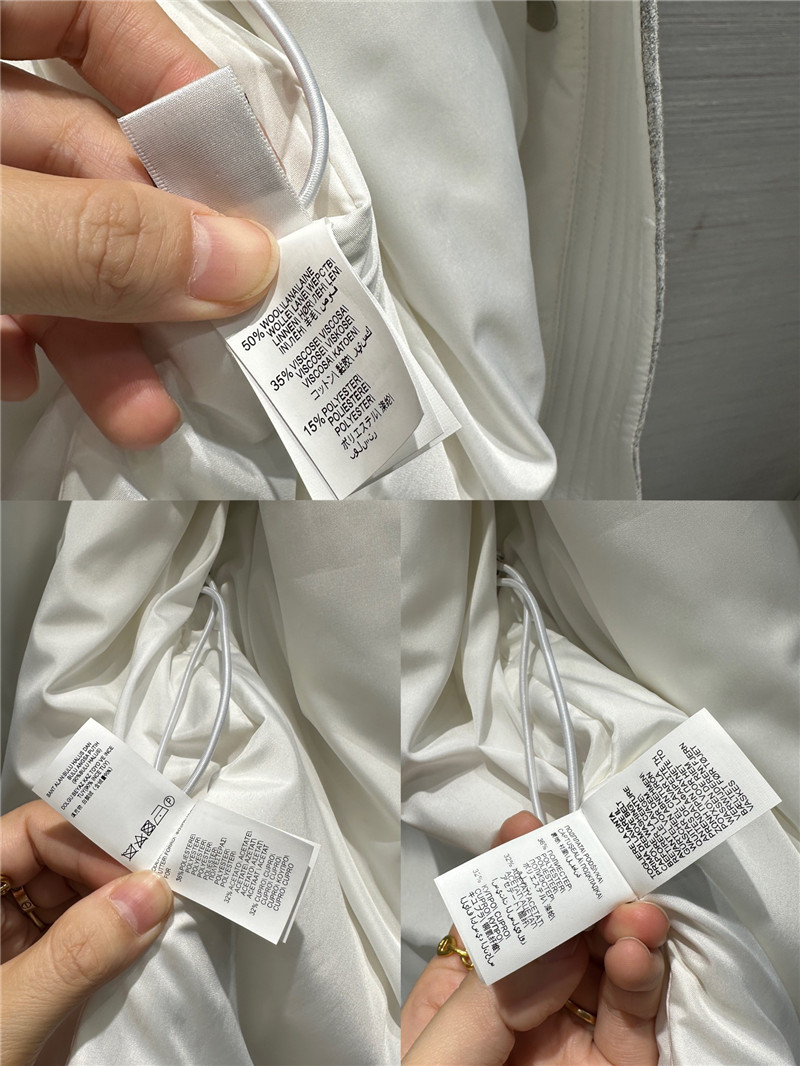 BC Light Gray Wool Down Jacket