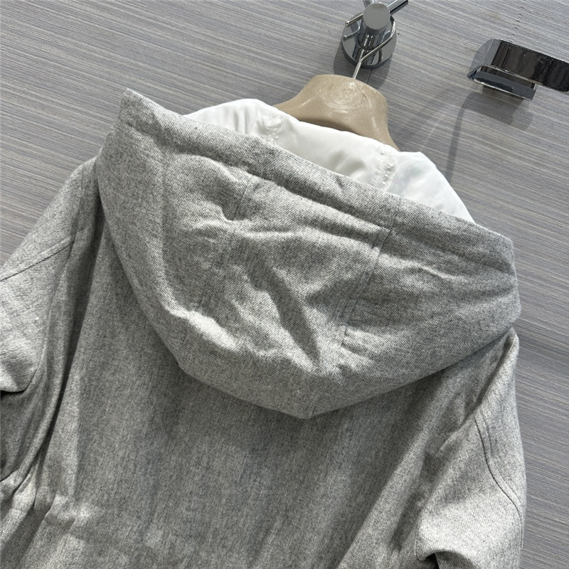 BC Light Gray Wool Down Jacket