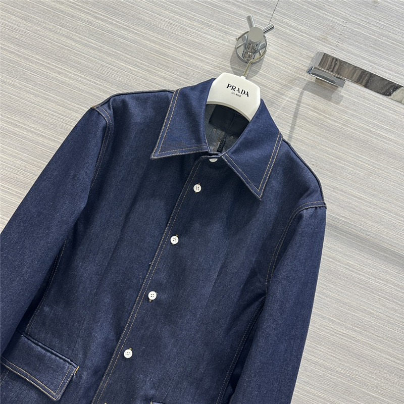Pra*a washed blue denim jacket