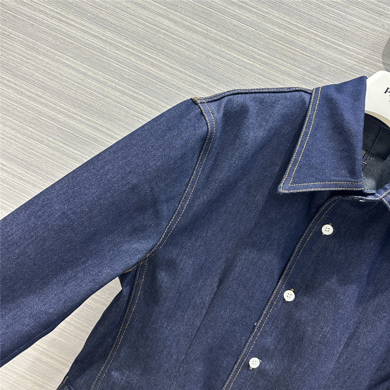 Pra*a washed blue denim jacket