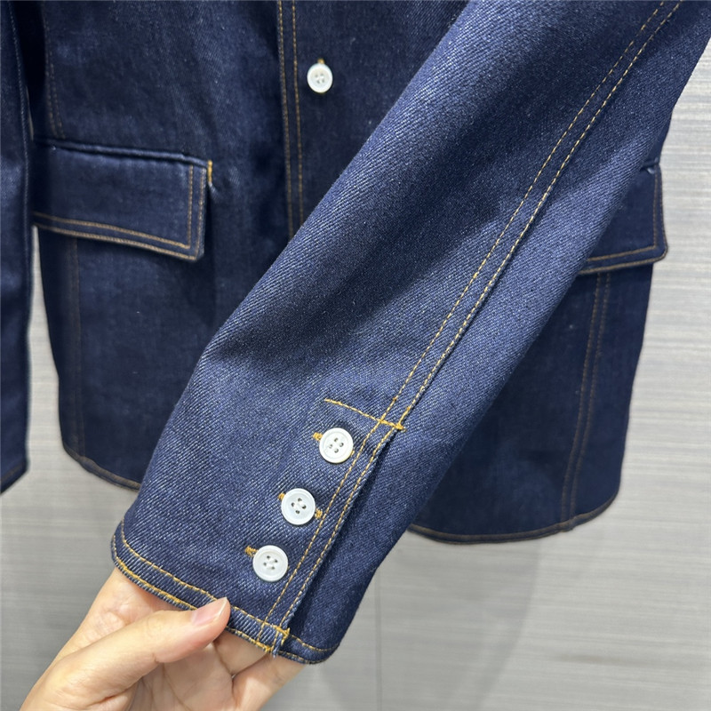 Pra*a washed blue denim jacket