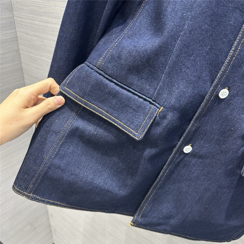 Pra*a washed blue denim jacket