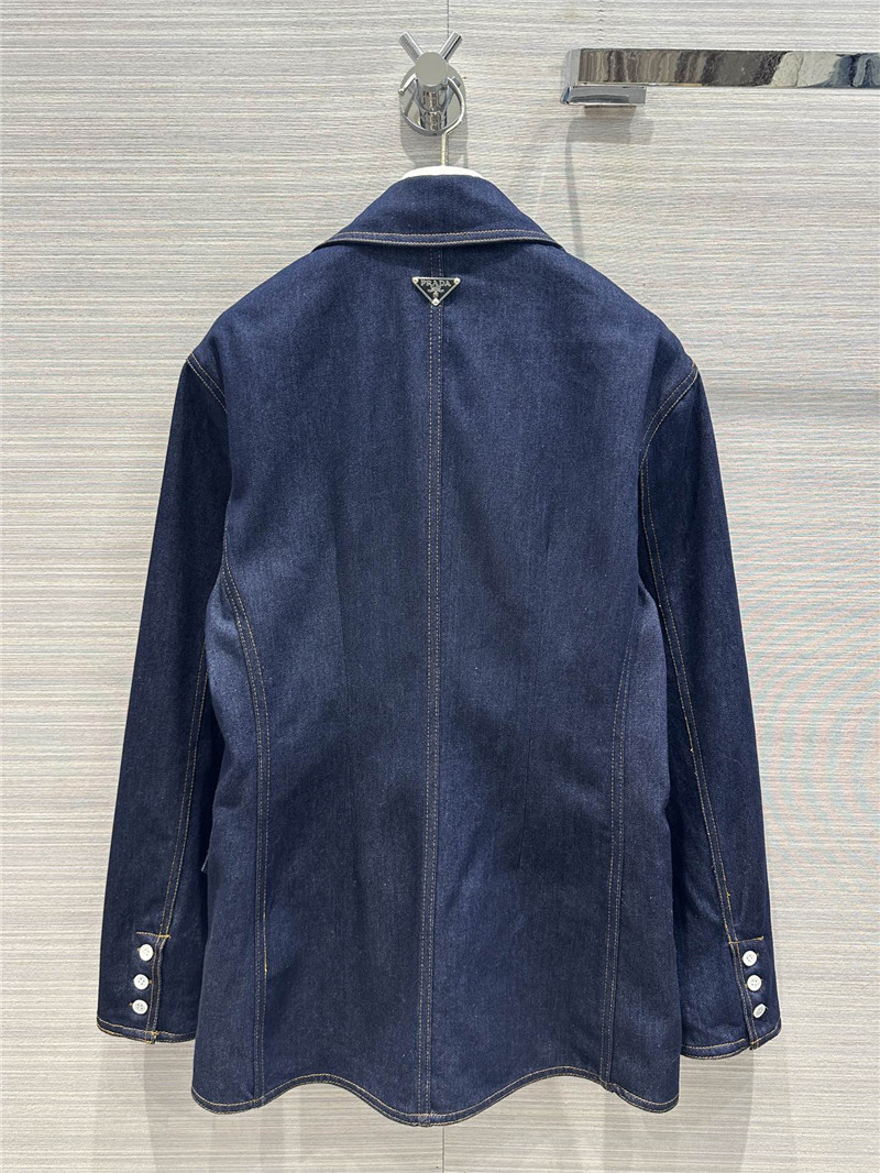 Pra*a washed blue denim jacket
