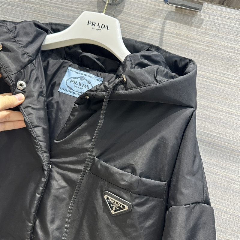 Pra*a regenerated nylon series large cotton jacket