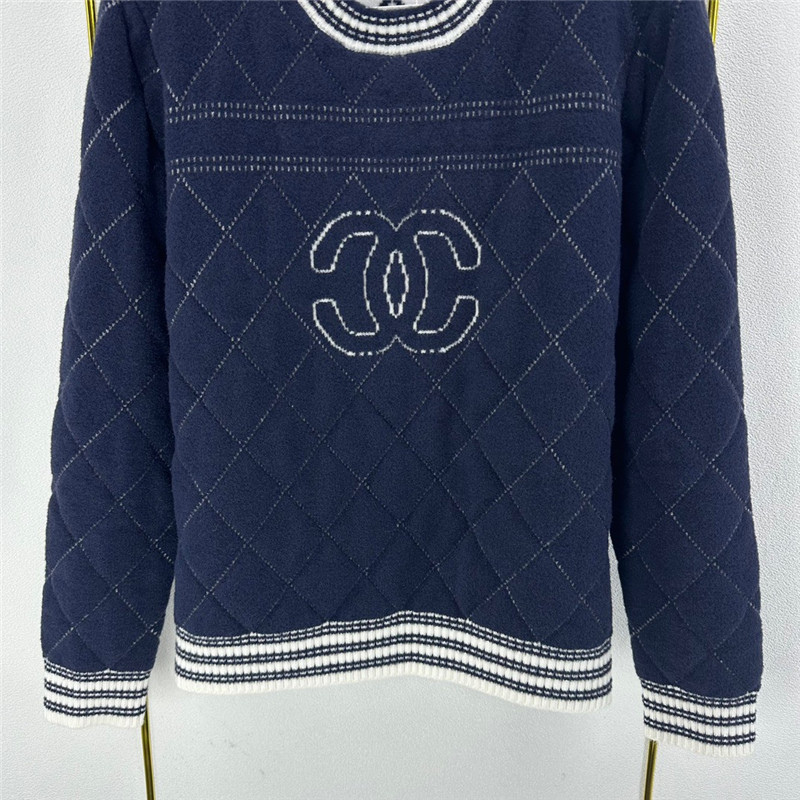 Ch**el logo plaid knitted sweater