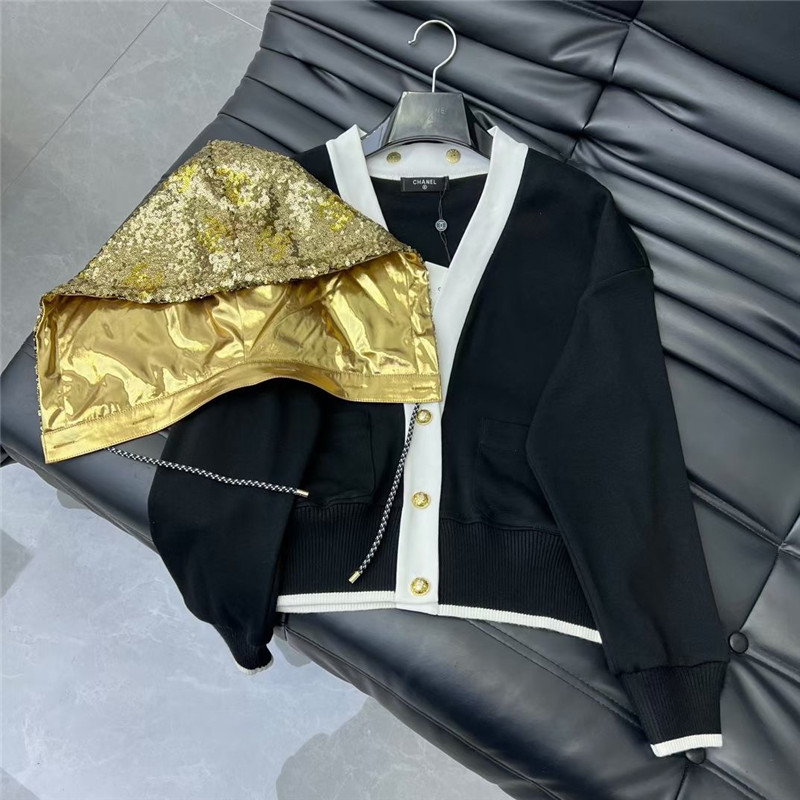 Ch**el handmade hooded knitted cardigan