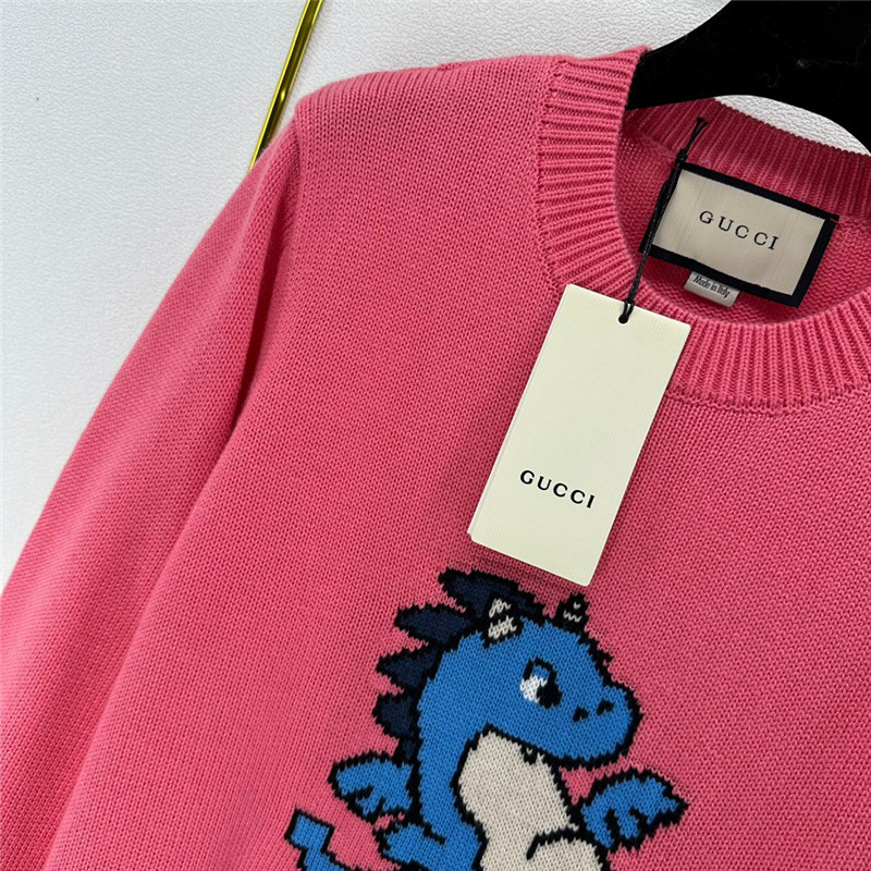 Gvc*1 pink dragon appliqu¨¦ sweater