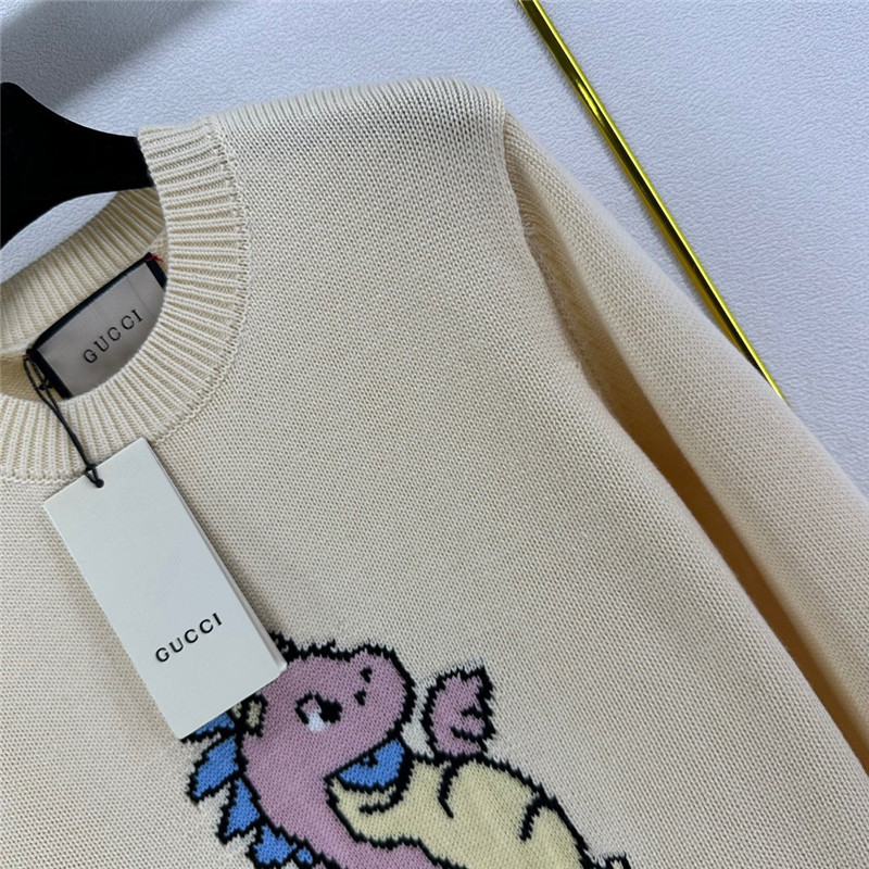 Gvc*1 off-white dragon appliqu¨¦ sweater