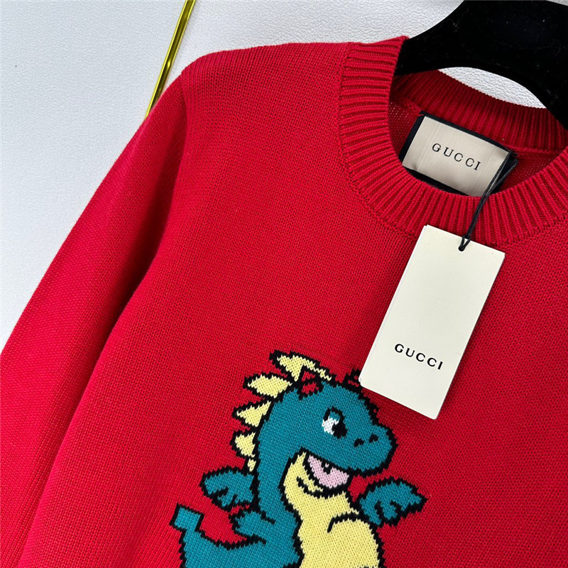 Gvc*1 red dragon appliqu¨¦ sweater