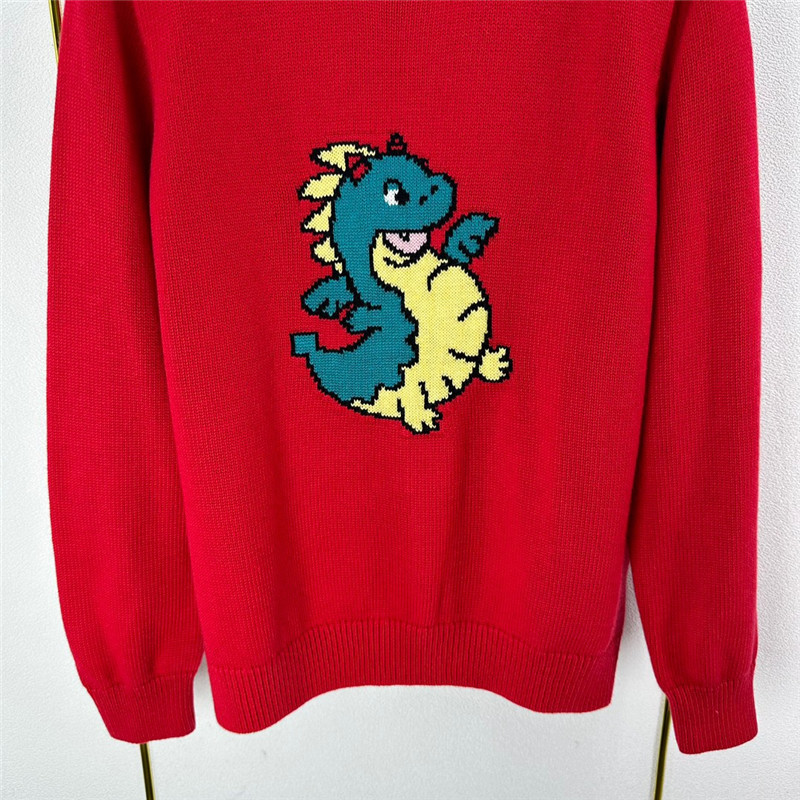 Gvc*1 red dragon appliqu¨¦ sweater