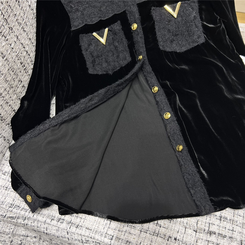 Va1e*ntin0 fake two piece patchwork design lapel shirt