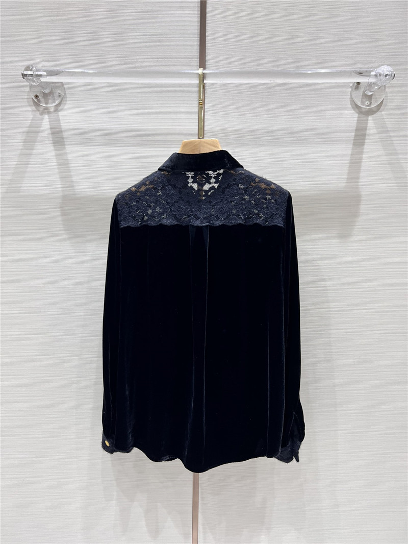 Va1e*ntin0 fake two piece patchwork design lapel shirt