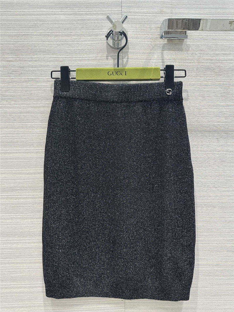 Gvc*1 starry silver silk special yarn knitted skirt