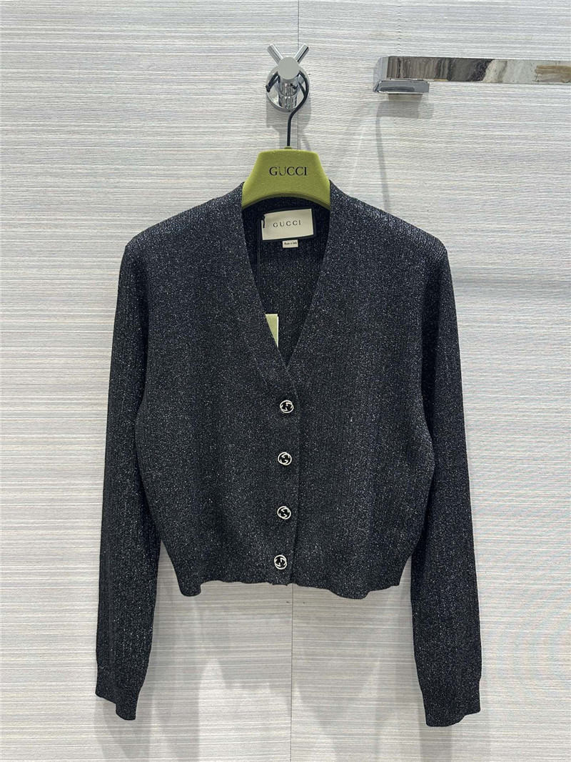 Gvc*1 silk knitted cardigan sweater