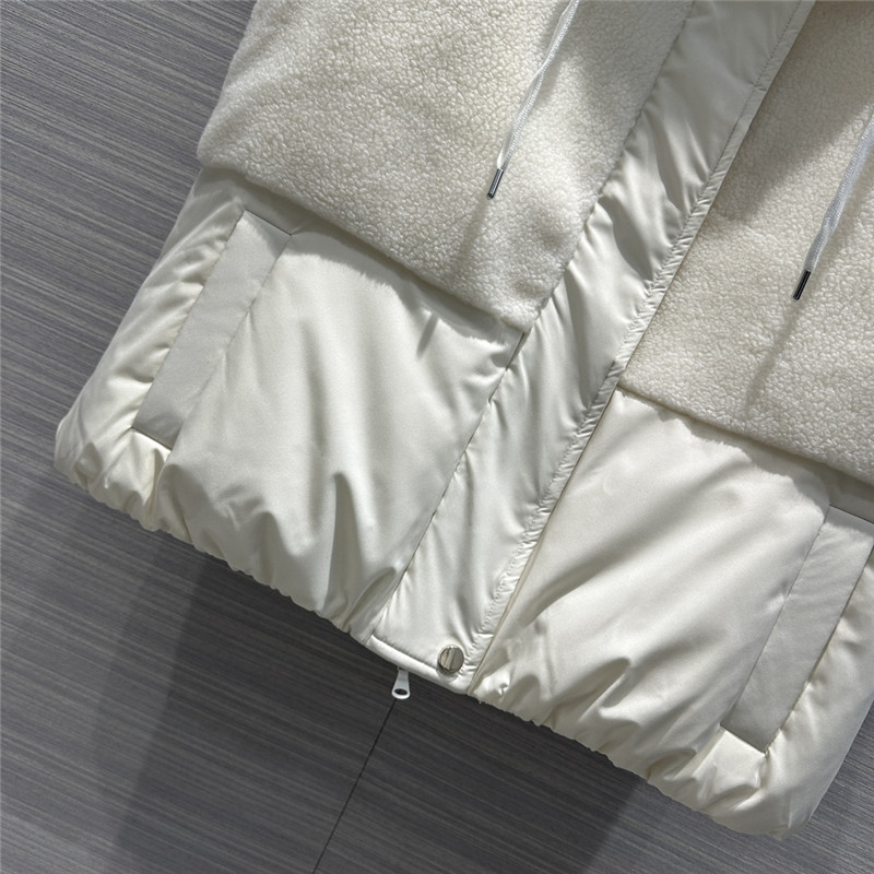 BC wool patchwork design vest down jacket