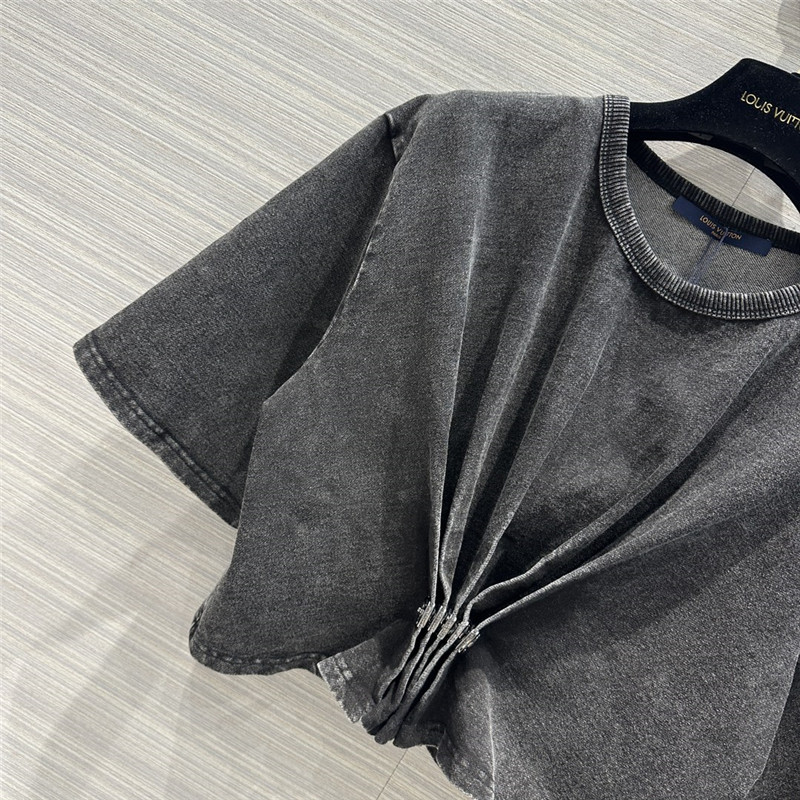 Gucci star silver silk special yarn knitted slim top