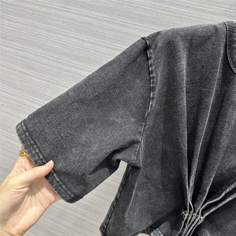 Gucci star silver silk special yarn knitted slim top