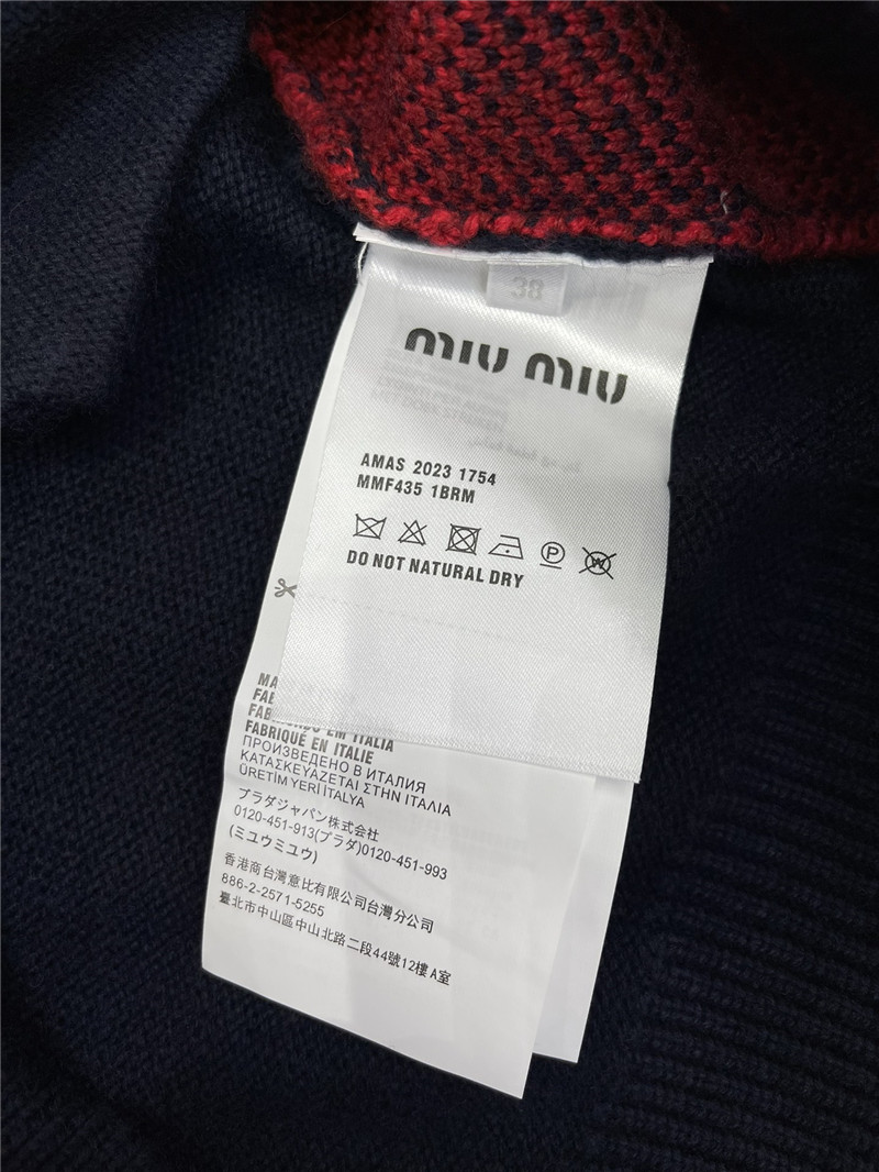 miu miu logo D1am0nd knit cardigan