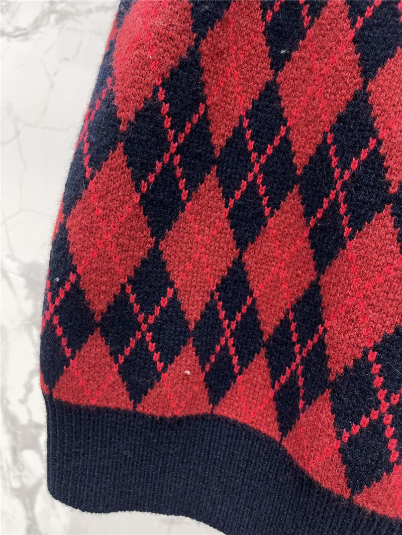 miu miu logo D1am0nd wool vest