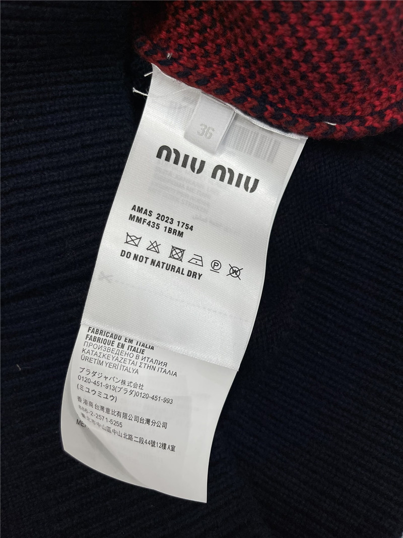 miu miu logo D1am0nd wool vest