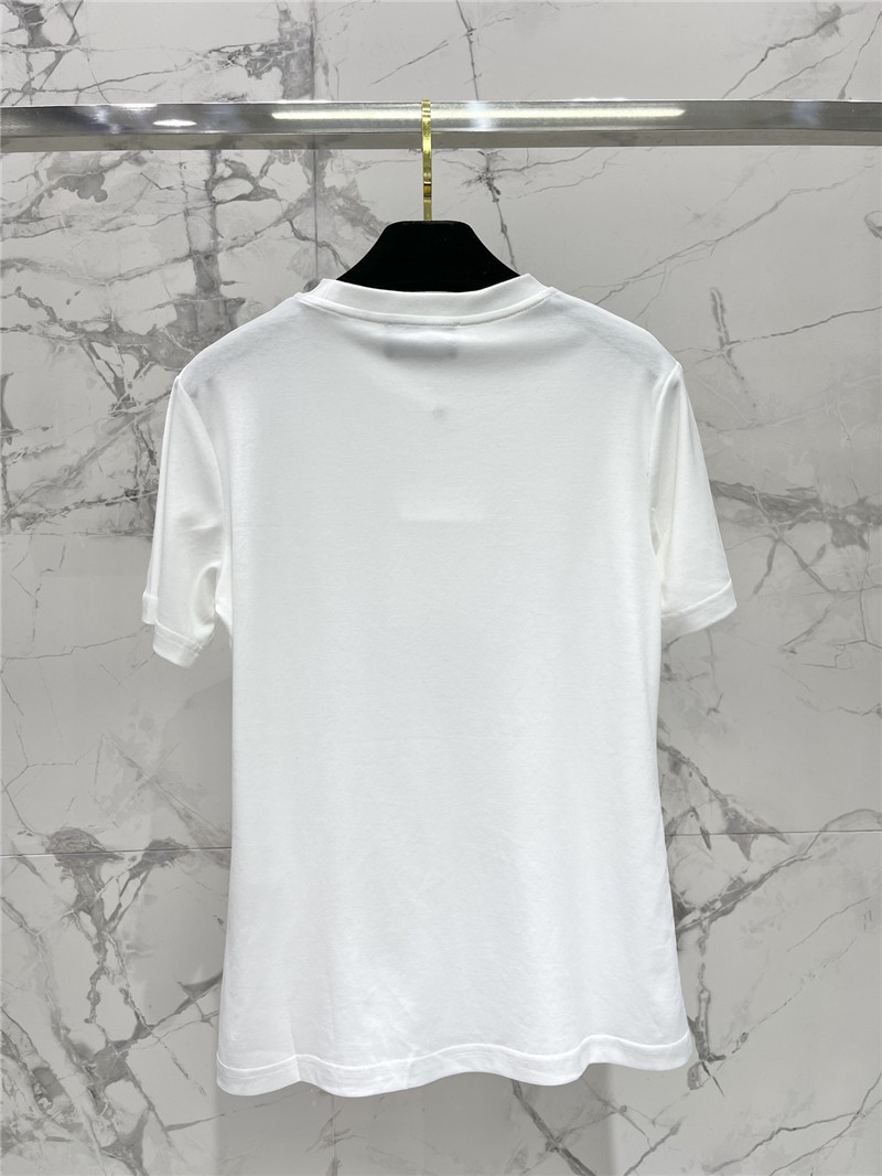 Ch**el colorblock embellished short-sleeved t-shirt