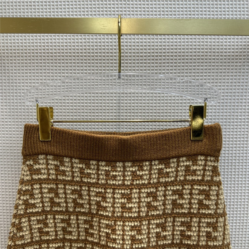 F**di classic ff jacquard knitted hip skirt