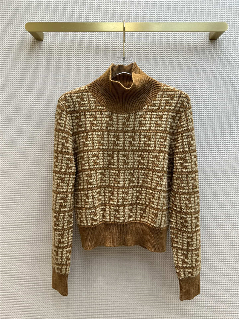 F**di ff jacquard turtleneck sweater