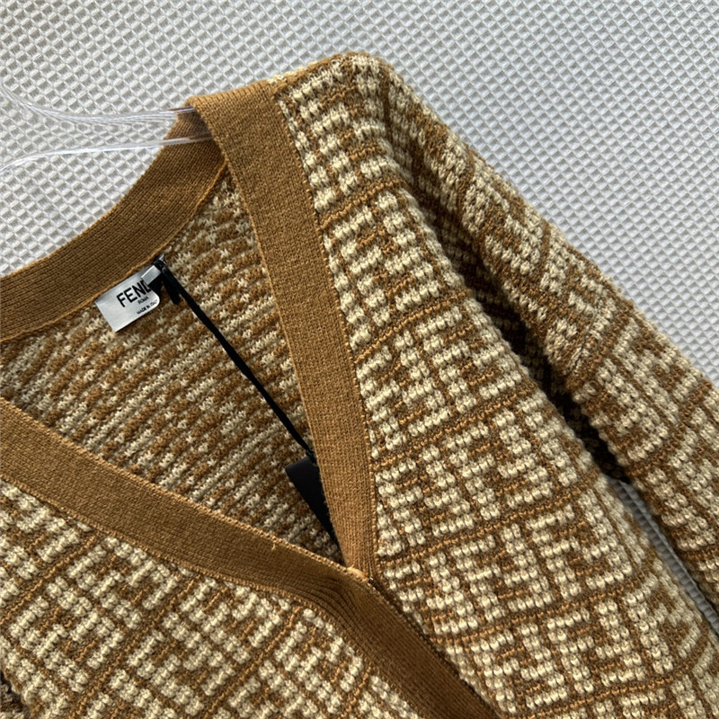 F**di classic ff jacquard knitted jacket