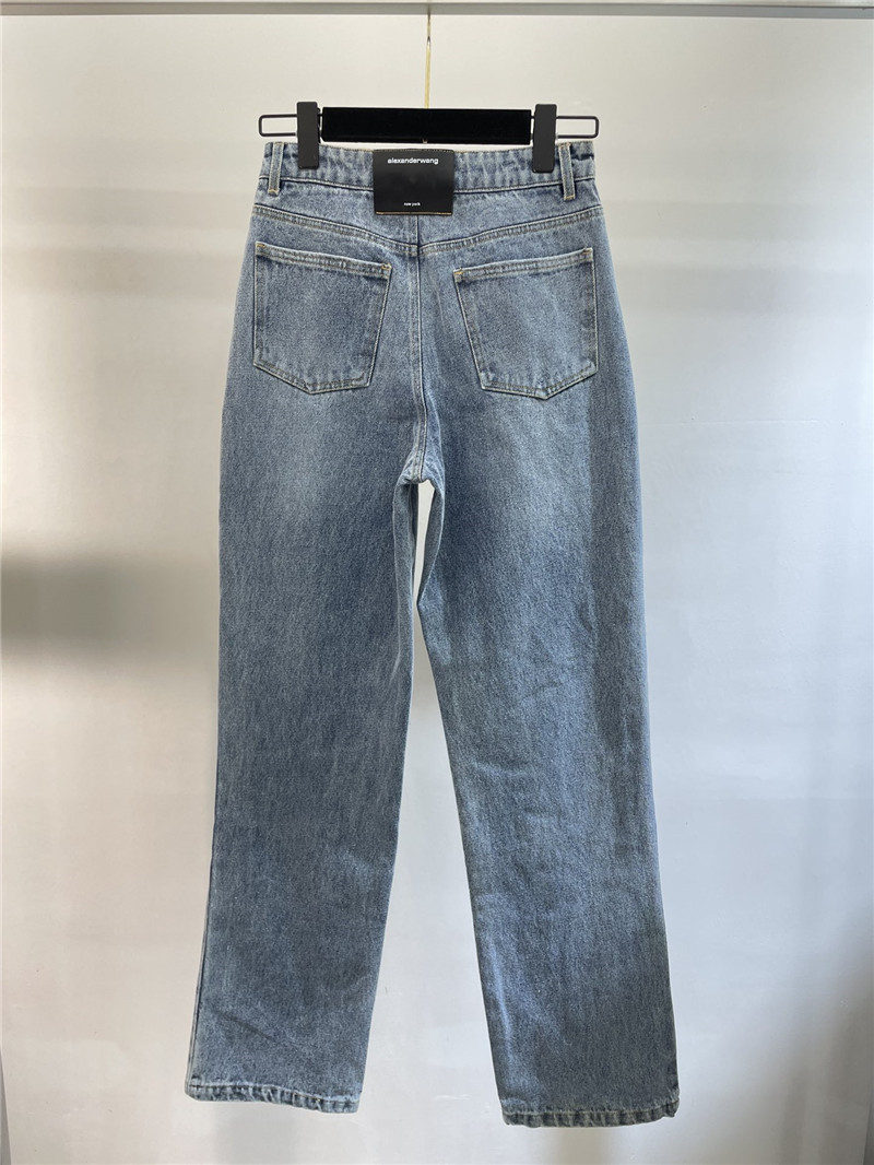 A1exa*der wang embroidered lettering jeans