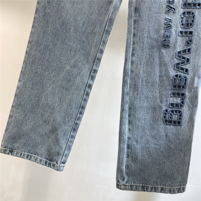 A1exa*der wang embroidered lettering jeans