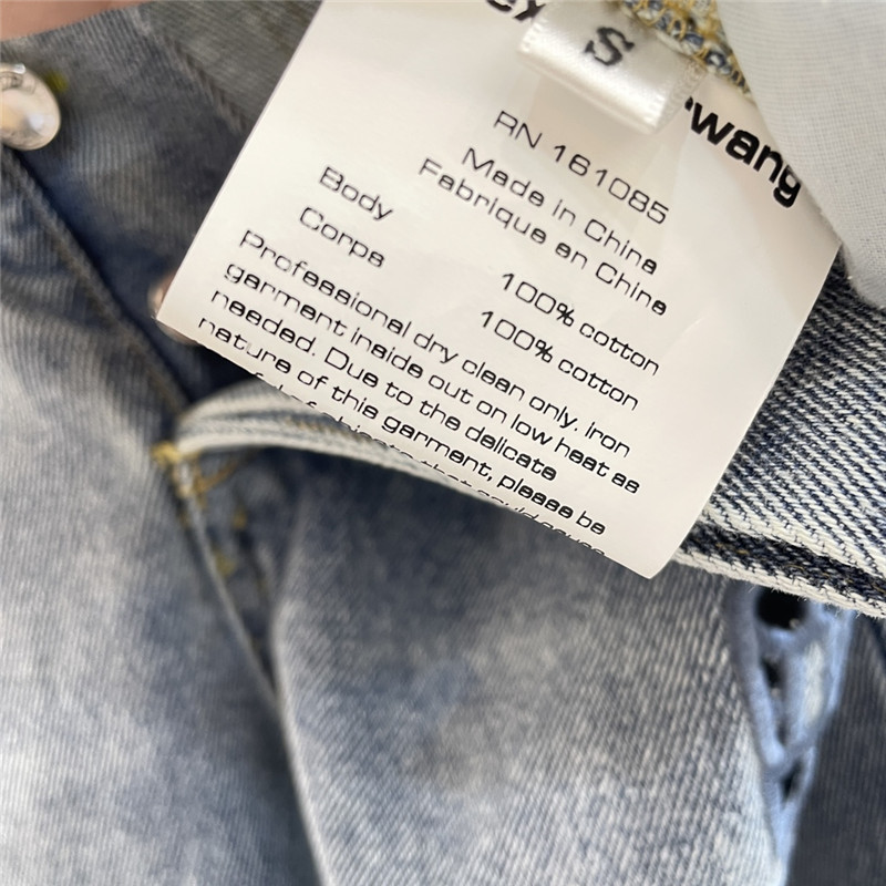 A1exa*der wang embroidered lettering jeans