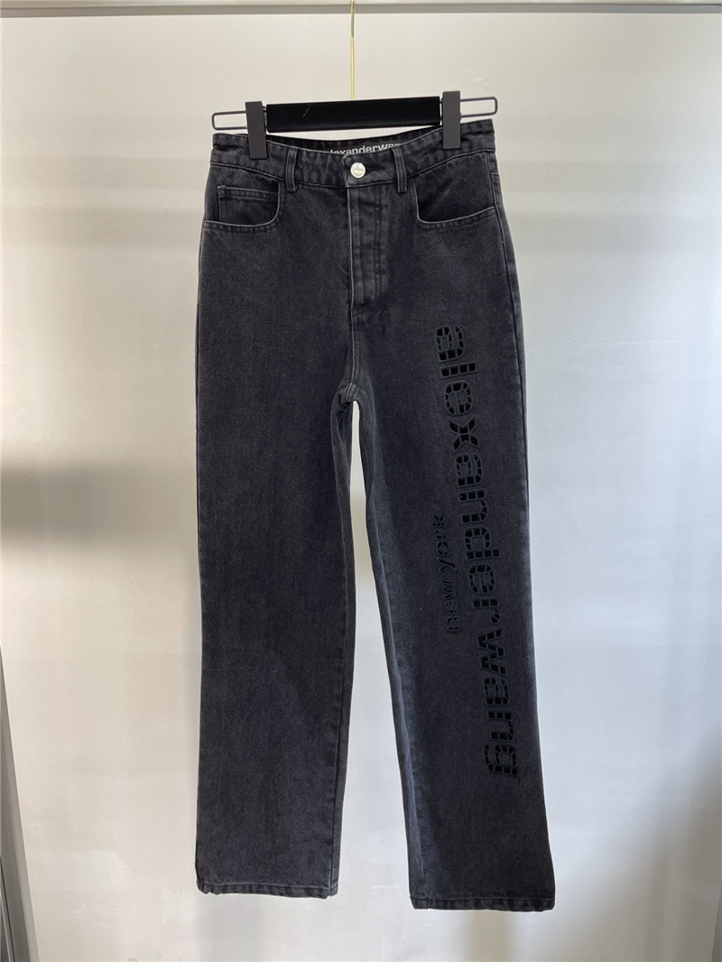 A1exa*der wang embroidered lettering jeans