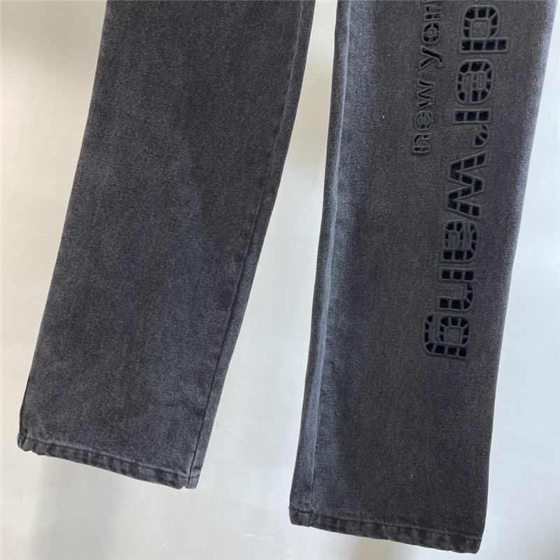A1exa*der wang embroidered lettering jeans