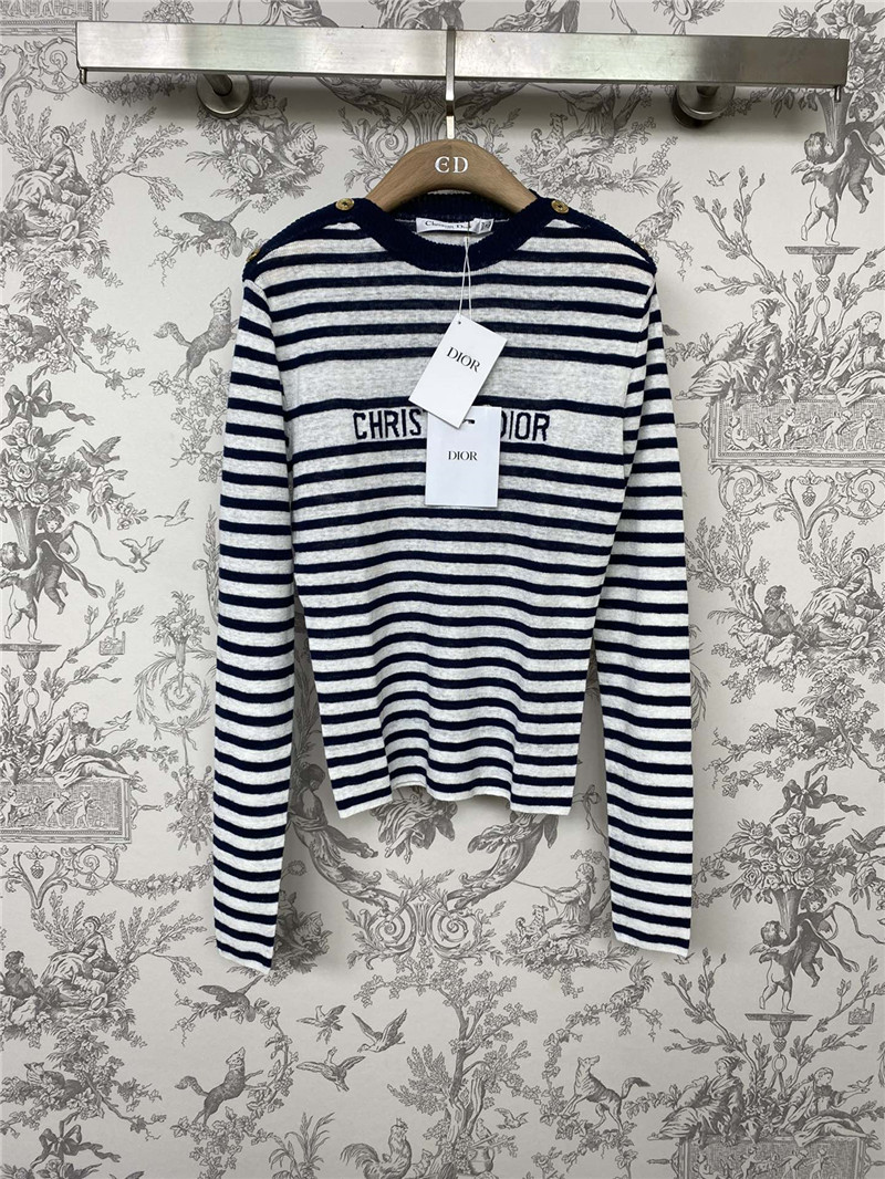 D10r new lucky star striped knitted long sleeves