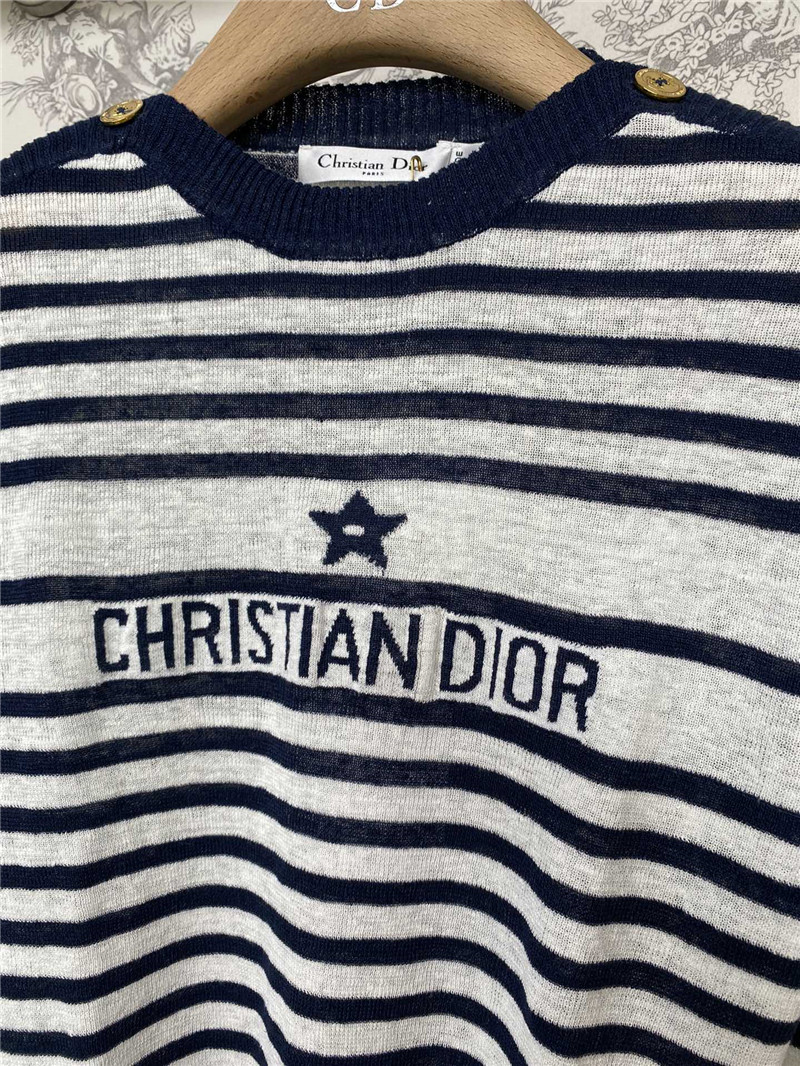 D10r new lucky star striped knitted long sleeves
