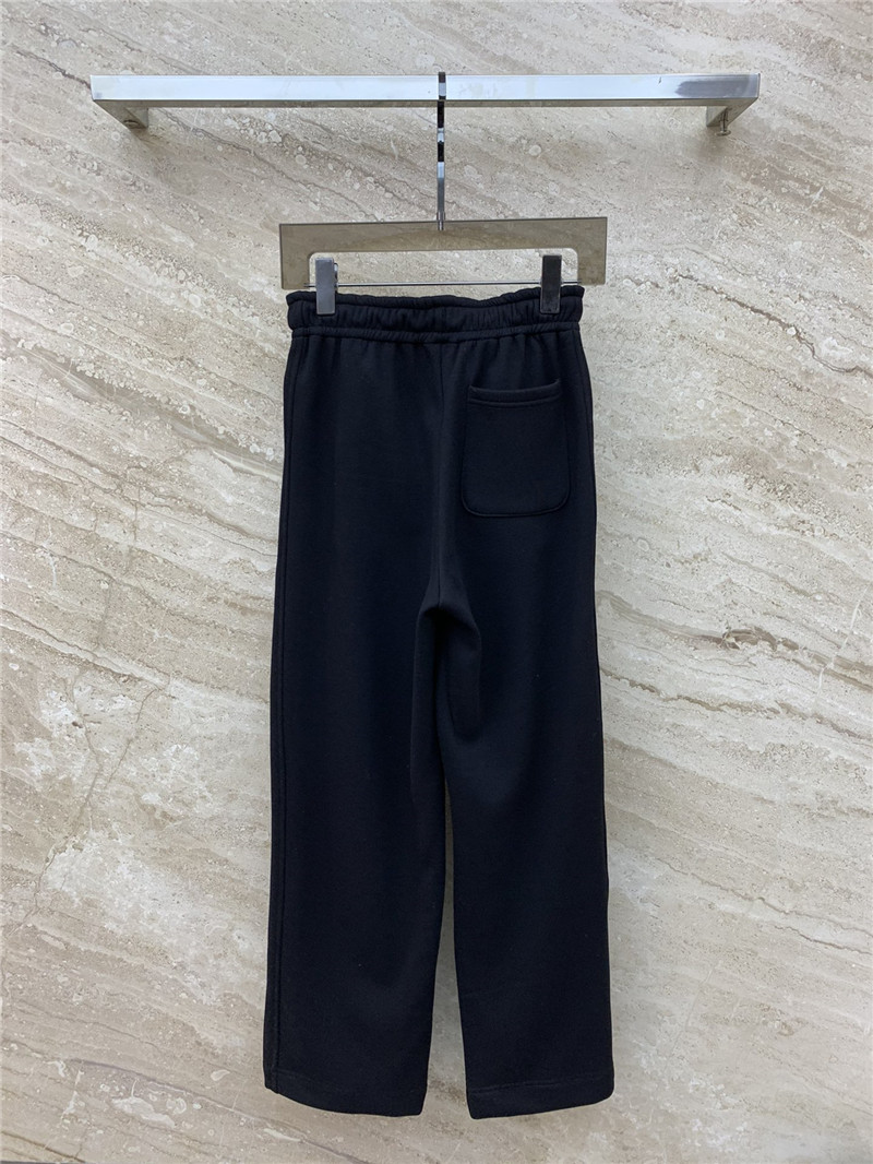 M1um1u elastic drawstring fleece casual pants