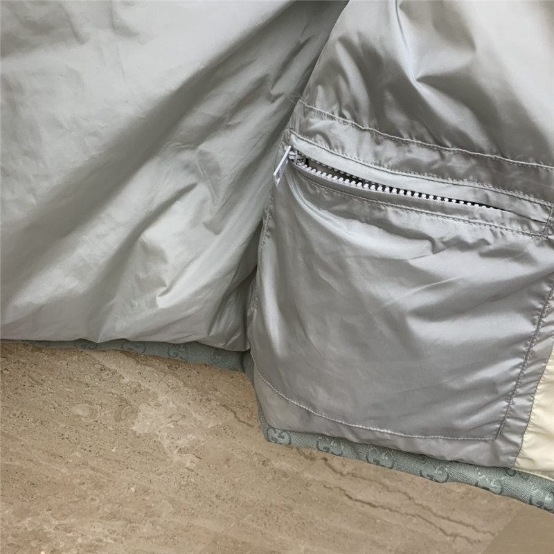 Gvc*1 double g jacquard letter stand collar down vest jacket