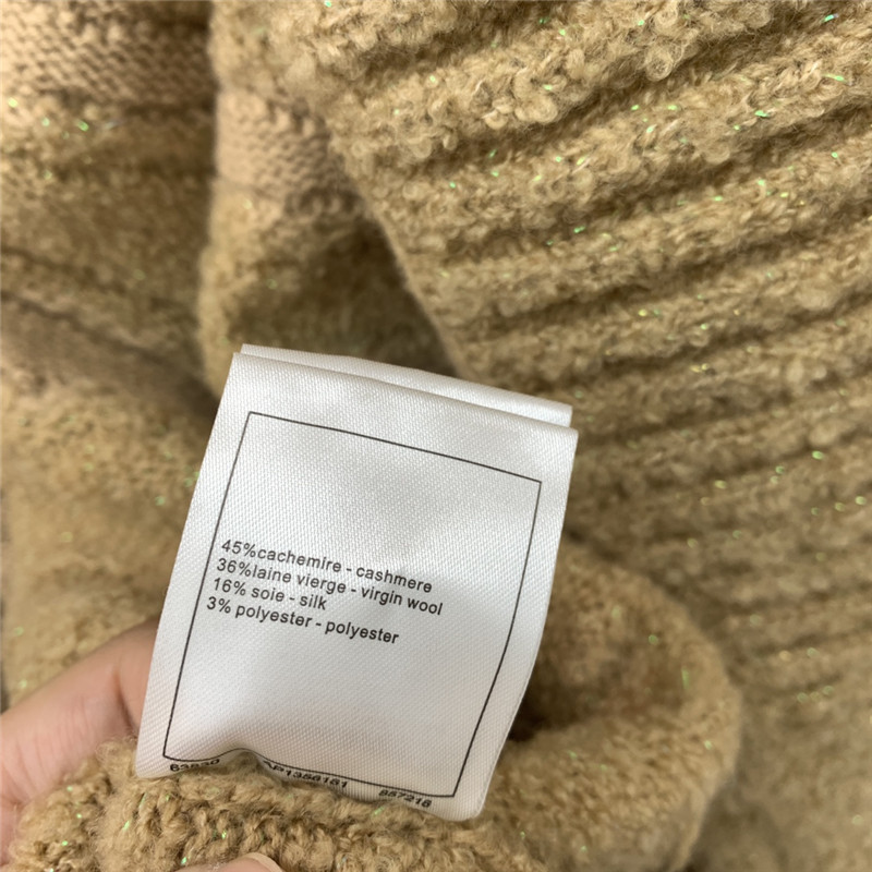 Ch**el coco neige lace-up heavy cardigan jacket