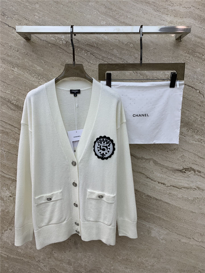 Ch**el sequin embroidered cardigan