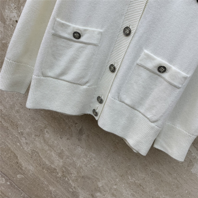 Ch**el sequin embroidered cardigan