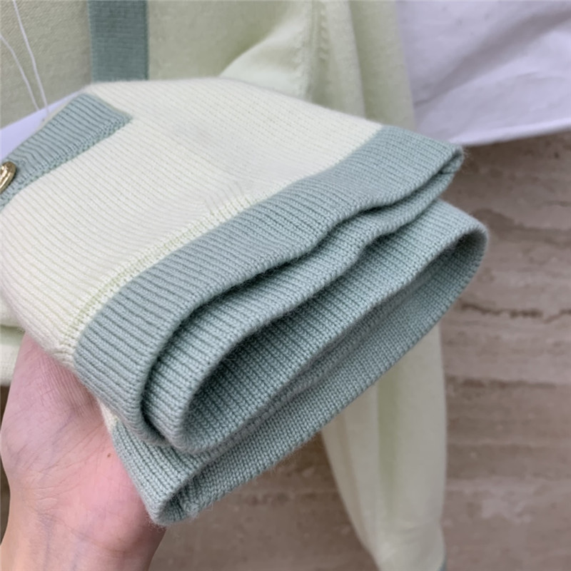 Ch**el macaron color cardigan in green