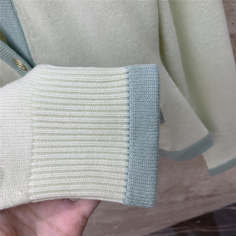 Ch**el macaron color cardigan in green