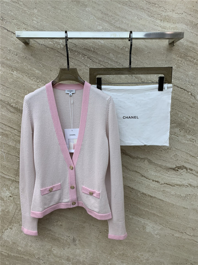 Ch**el macaron color cardigan in pink
