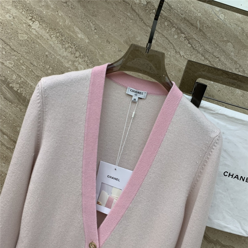 Ch**el macaron color cardigan in pink