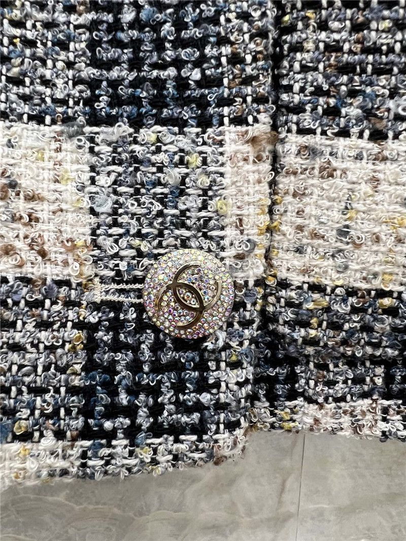 Ch**el plaid short lapel jacket